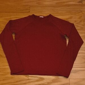 Athleta Girl Momentum Seamless Top Long Sleeve Red Size L 10/12 EUC-Tag Removed